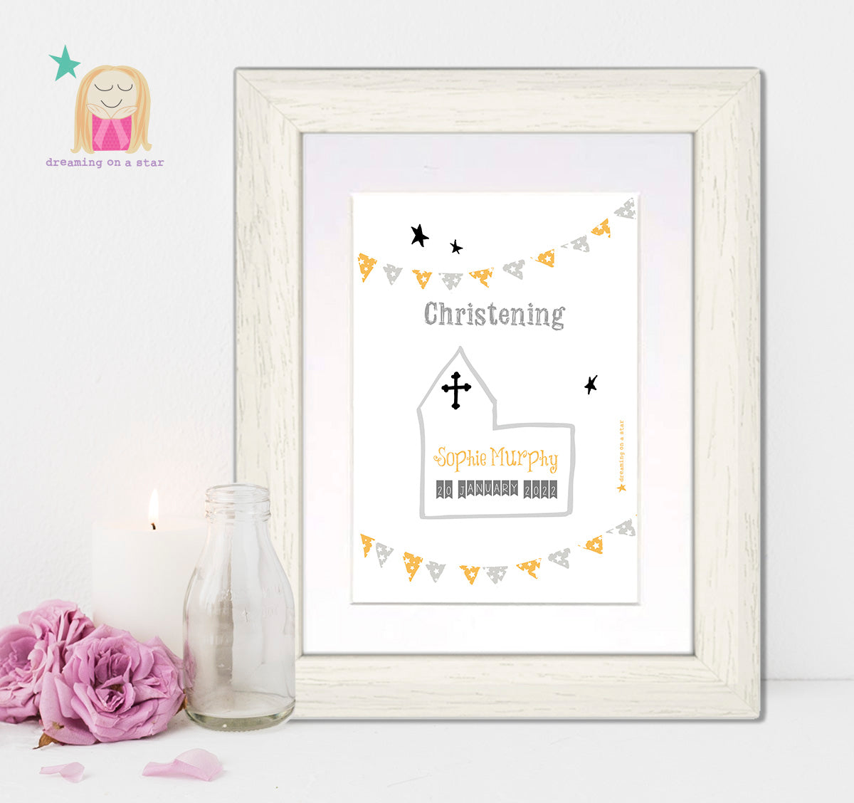 Christening Bunting Frame