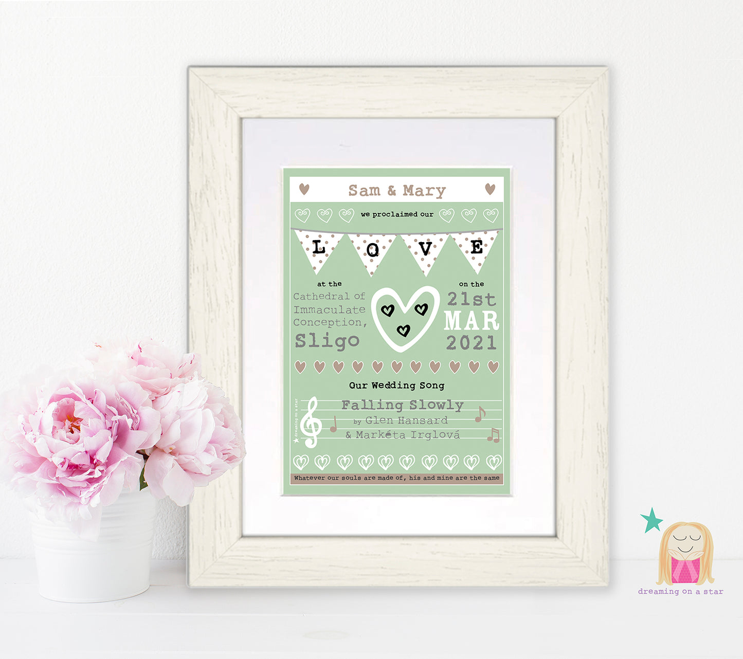 Wedding Song Personalised Frame