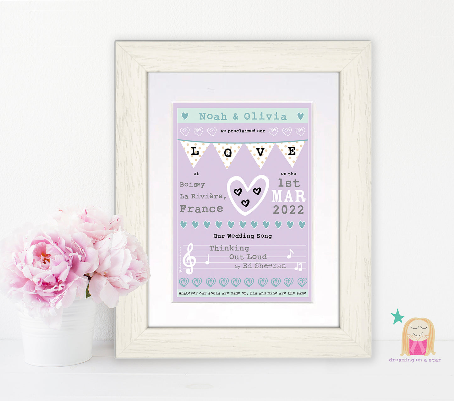 Wedding Song Personalised Frame